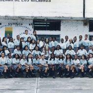 Estudiantes del colegio El Señor de los Milagros